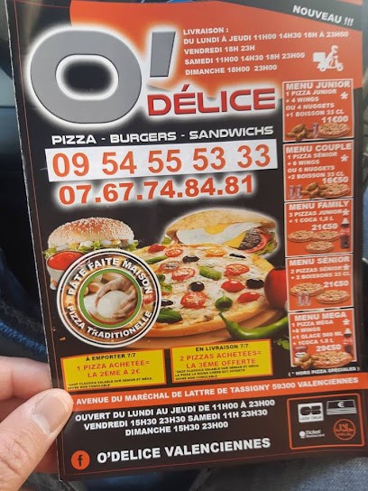 O'Délice, Pizzas à Emporter à Valenciennes