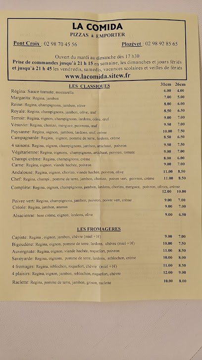 La Comida, Pizzeria à Pont-Croix
