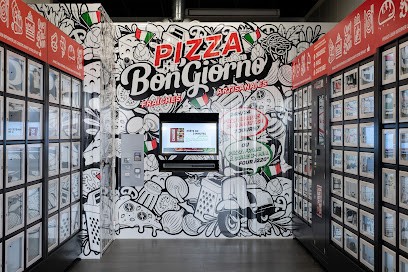Distributeur de Pizzas Bon'Giorno 24h/24 | Marché des Ecrevolles | Casiers Que du Bon!, Pizzas à Emporter à Pont-Sainte-Marie
